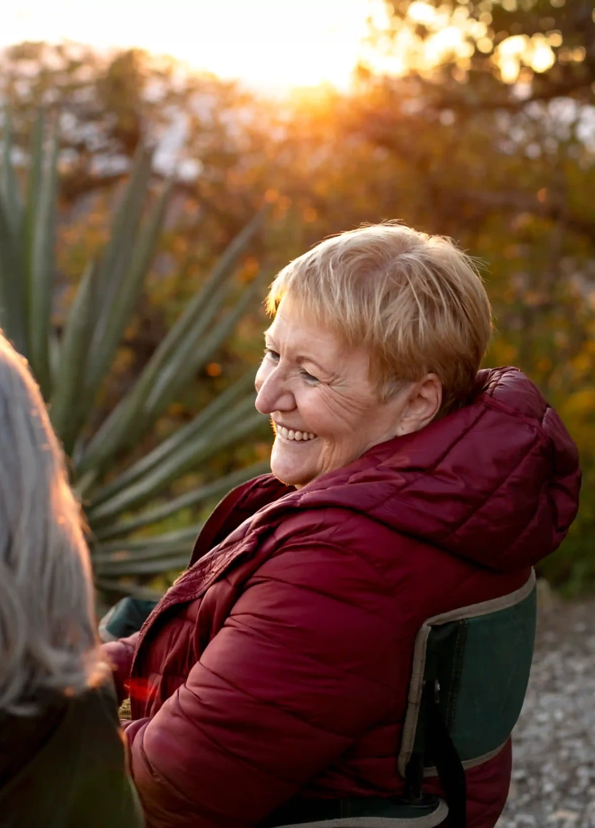older woman without back pain