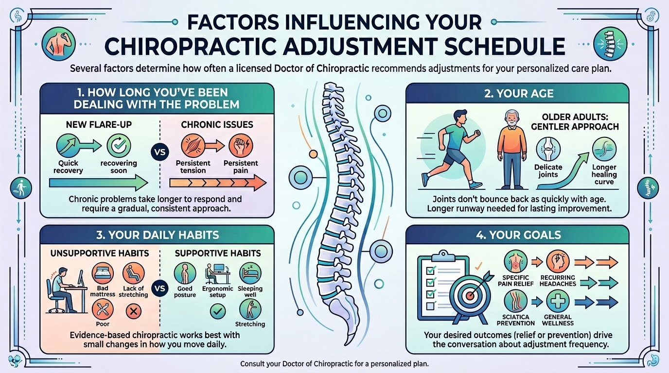 Factors that can influence how often you get a chiropractic adjustment